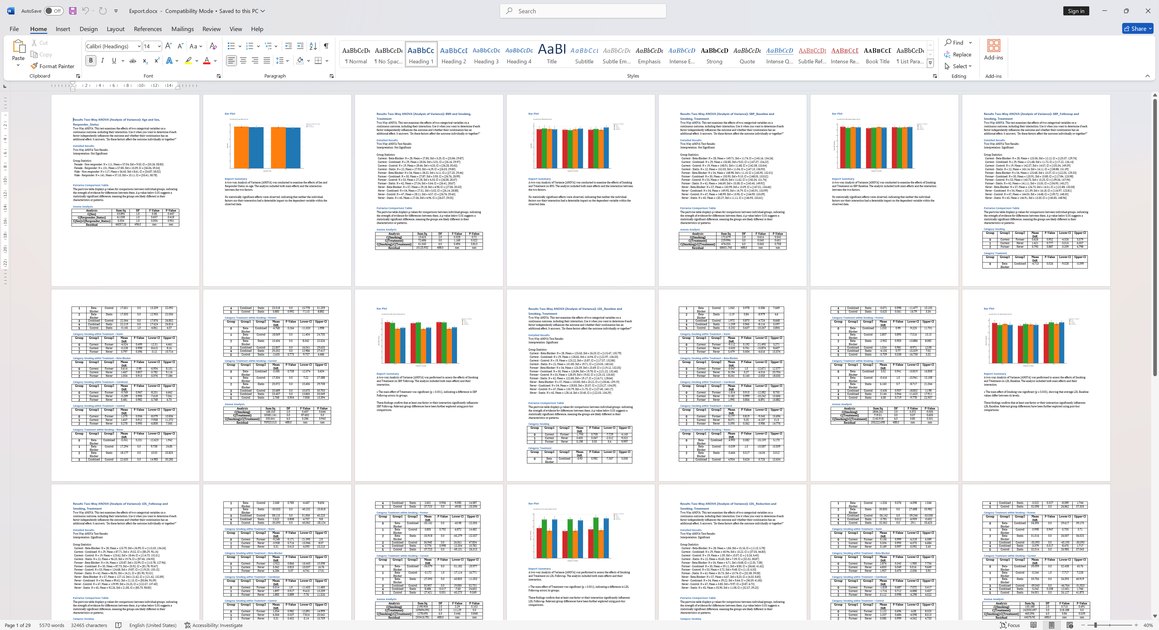 Word export